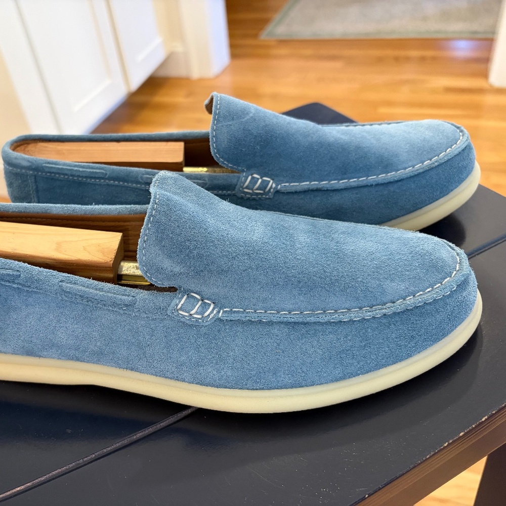 Johnnie-O Mens Malibu Moccassin 2.0 Blue Loafers Size 9.5 Medium (D, M)